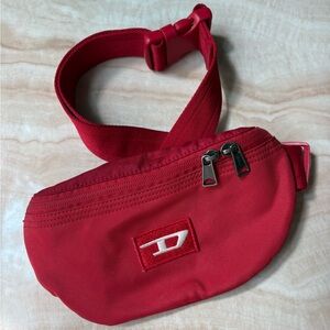 Diesel Red Carot Belt Bag – Unisex Streetwear Crossbody